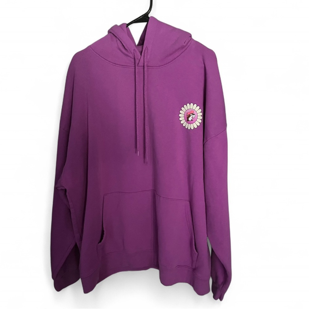Vibrant Purple Women's Hoodie with Floral Accent